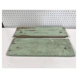 Salvaged antique buggy seat boards aqua green