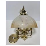 Frosted glass shade chandelier