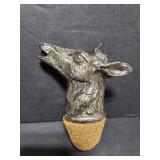 Cast metal deer large cork