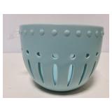 Ceramic colander, new light blue