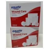 Two Equate wound care kits