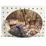 Bradford deer scene collector plate