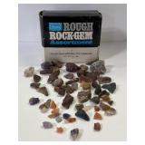 2.5 lbs assorted rough rock/gems for tumbling