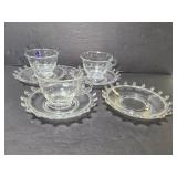 Heisey teacups and saucers
