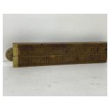 Antique folding carpenter ruler