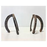 Rustic welded horse shoe bookends