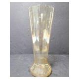Simple yellowed glass vase