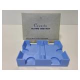 Canasta blue playing card tray