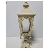 Decorative metal candle lantern, no glass