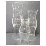 Three glass shades