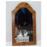 Small wood framed mirror
