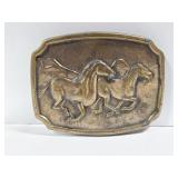 Running horse belt buckle