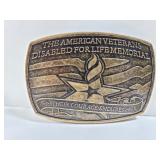 American veterans belt buckle