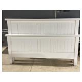 Handmade solid wood painted head & footboard