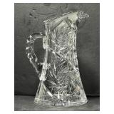 Vintage cut glass pinwheel pitcher