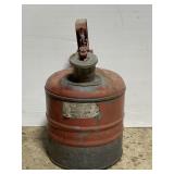 Vintage safety can metal oil can