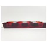 Red glass tealite holder
