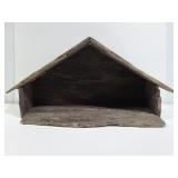 Repurposed old wood nativity barn