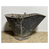 Vintage metal coal scuttle
