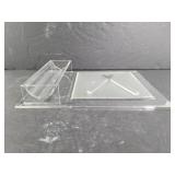 Acrylic cracker and cheese appetizer tray