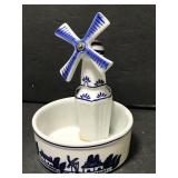 Holland Windmill ceramic candy dish