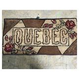 Antique Quebec hooked rug