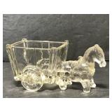 Antique horse drawn wagon candy dish