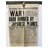 Pearl Harbor Newspaper & vintage US Navy ephemera