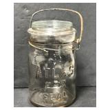 Glass Atlas jar with handle