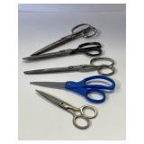 Lot of new and old scissors