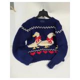 Vintage woolrich 100% wool hearts & ducks sweater