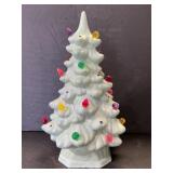 Vintage blue ceramic light up Christmas tree