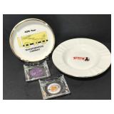 Lot of vintage truck and train ashtrays