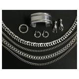 Silver tone jewelry collection