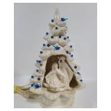 Vintage iridescent ceramic Christmas tree