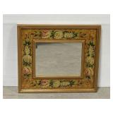 Painted rose wood framed mirror