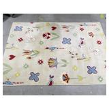 Large funky birds IKEA area rug - 6x9 ft
