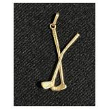 14k gold gold club charm