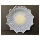 Antique baby blue petal plate