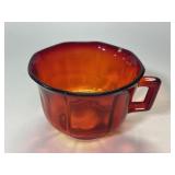 Genuine Amberina vintage glass teacup