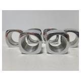 Set of 6 metal napkin rings