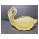 Frosted glass swan