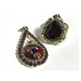 Vintage jeweled pendant & ring