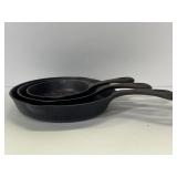 Cast iron skillet 3-piece set