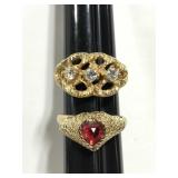Sarah Coventry adjustable ring pair