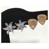 Signed Weiss & Bogoff vintage earrings