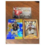 Three Drew Brees football cards