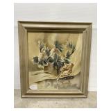 Framed Benjamin Jorj Harris watercolor print