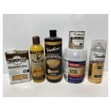 Partially used wood shop products