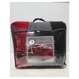 New red corbin plaid full/gueen comforter set